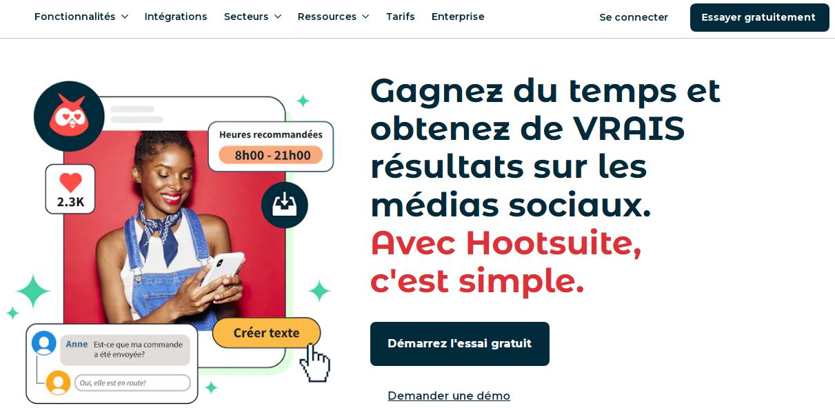 Logiciel de gestion de réseaux sociaux Hootsuite