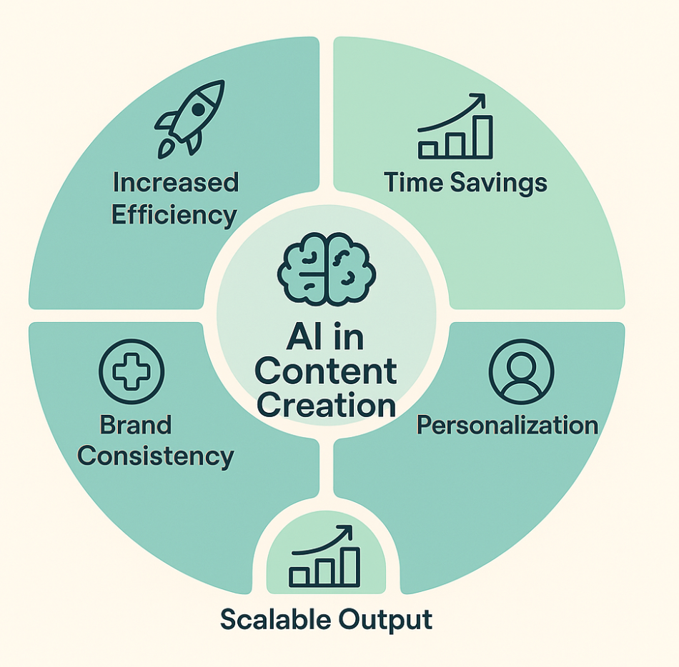 Benefits of AI in content creation.