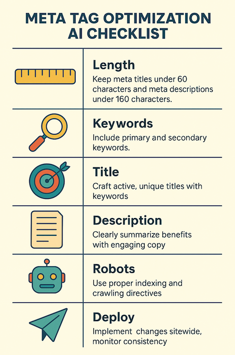 Step-by-step guide to optimizing meta tags with AI