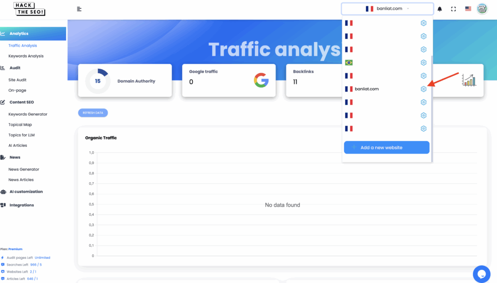 setting website GSC