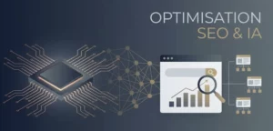 Illustration symbolisant loptimisation de contenu SEO assistée par intelligence artificielle et analyse sémantique pour 2026