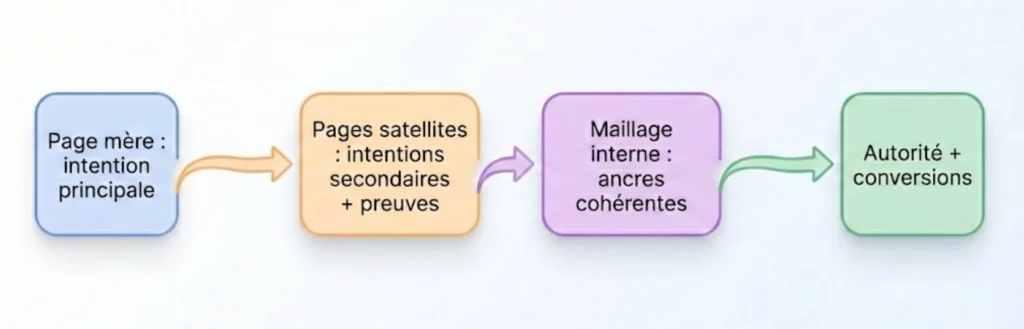 page mère et pages satellites