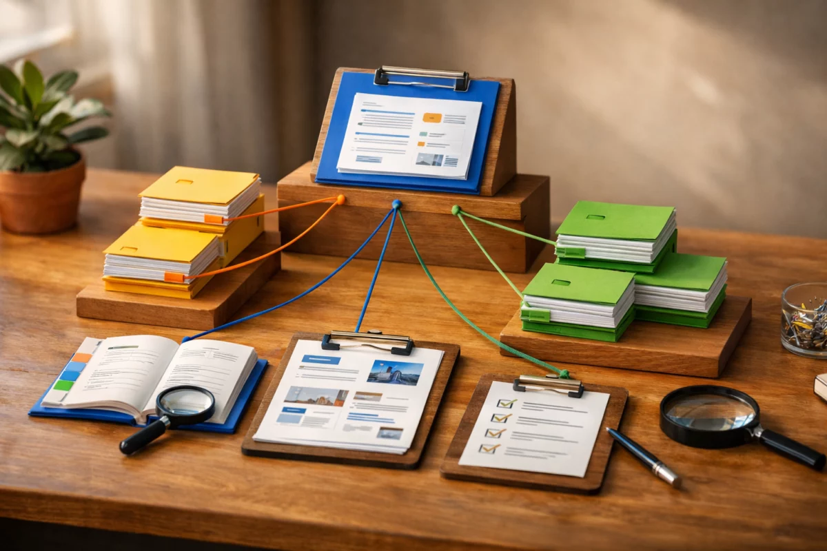 Impacts sur arborescence et maillage relier intentions pages — Impacts sur arborescence et maillage