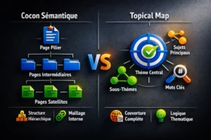 différence cocon et topical map — Différence entre cocon sémantique et topical map : ce qui change vraiment