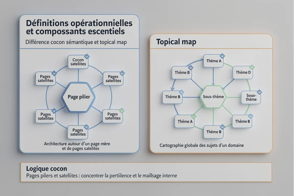 différence cocon et topical map — Définitions opérationnelles et composants essentiels