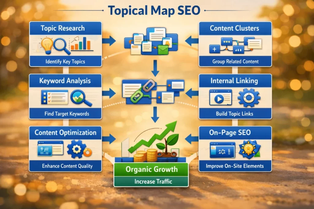 topical map SEO — Topical map SEO : la méthode pour structurer vos sujets et gagner en visibilité
