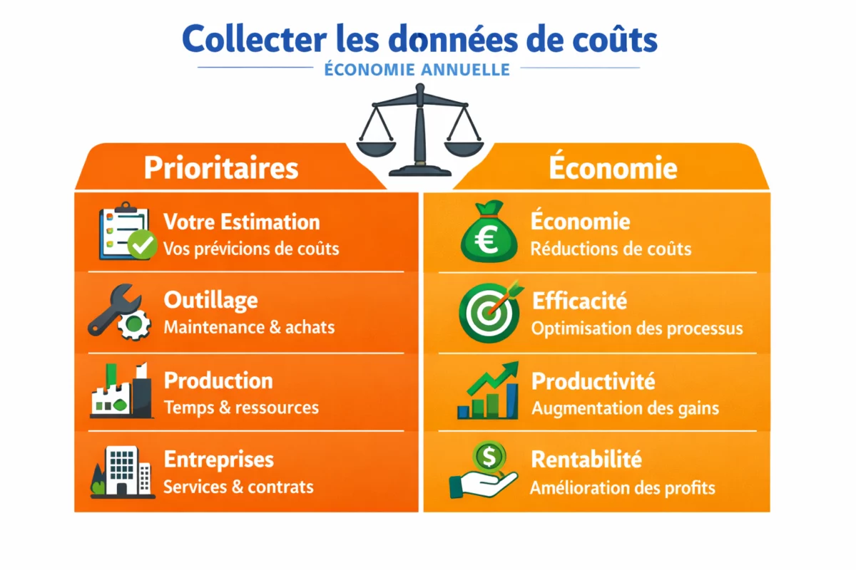économie annuelle — Collecter les données de coûts