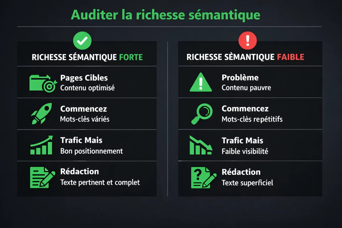 Auditer la richesse sémantique richesse sémantique — Auditer la richesse sémantique
