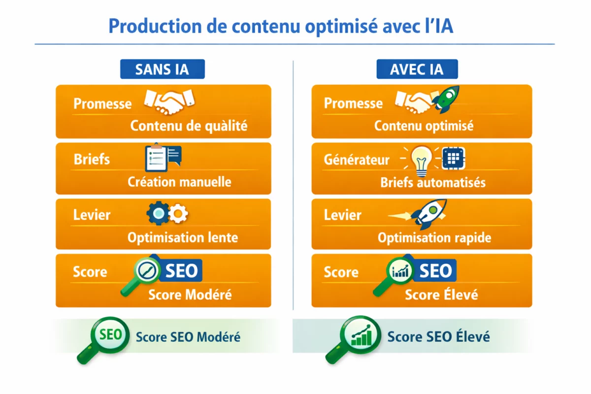 Production de contenu optimisé avec l’IA | Hack the seo