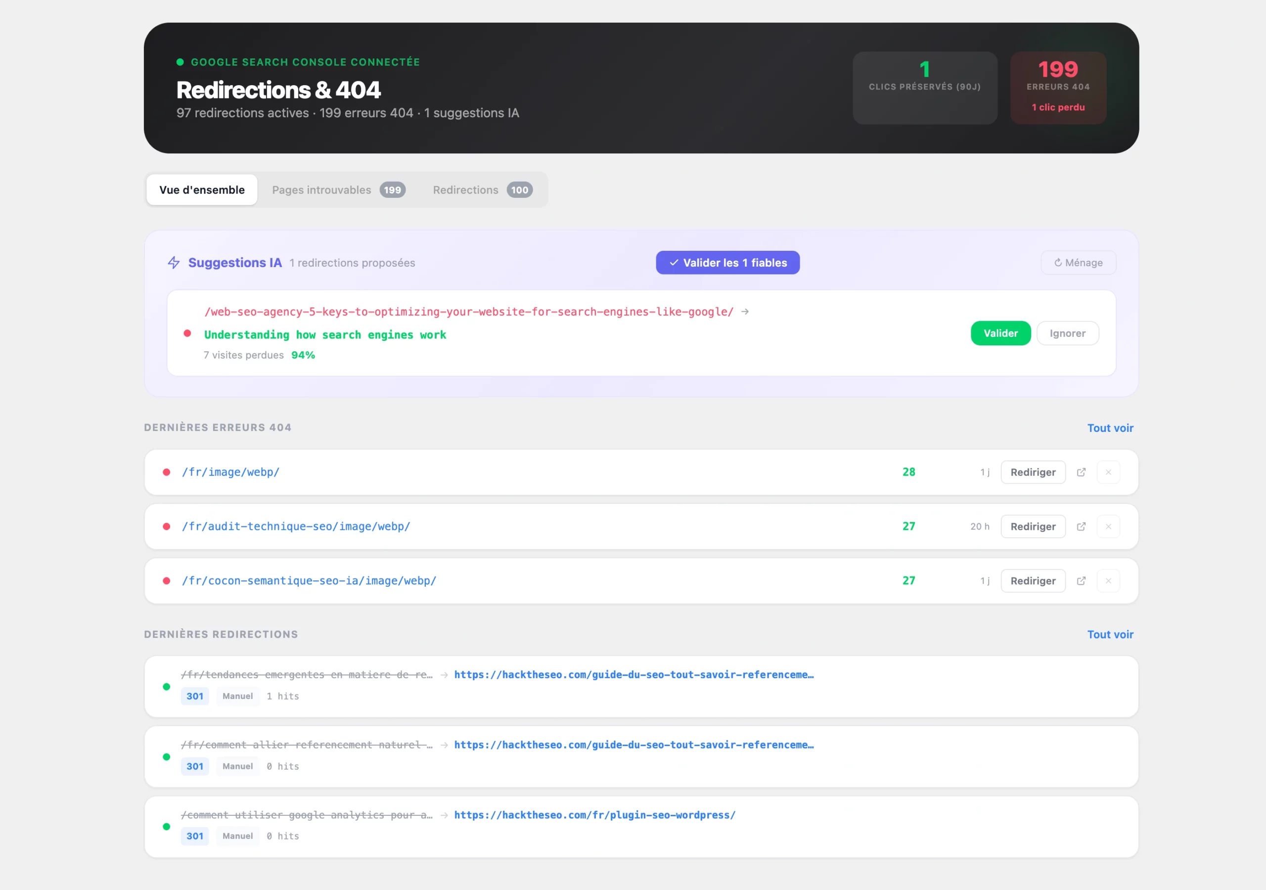 Smart 404 and 301 redirects on WordPress with Hack The SEO